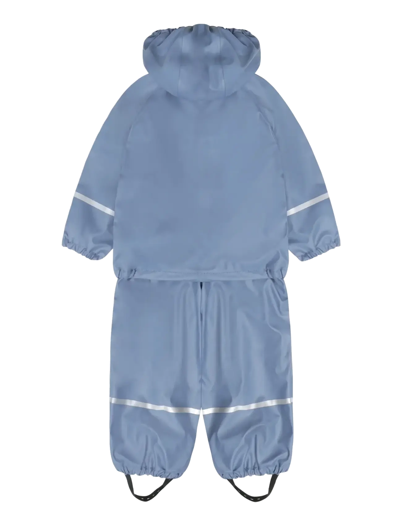 Little B - PU Set SOLID w. Fleece - vihmakomplektid - china blue - 1