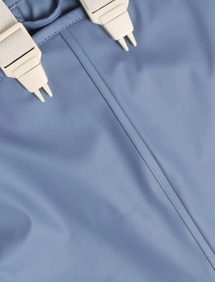 Little B - PU Set SOLID w. Fleece - vihmakomplektid - china blue - 4