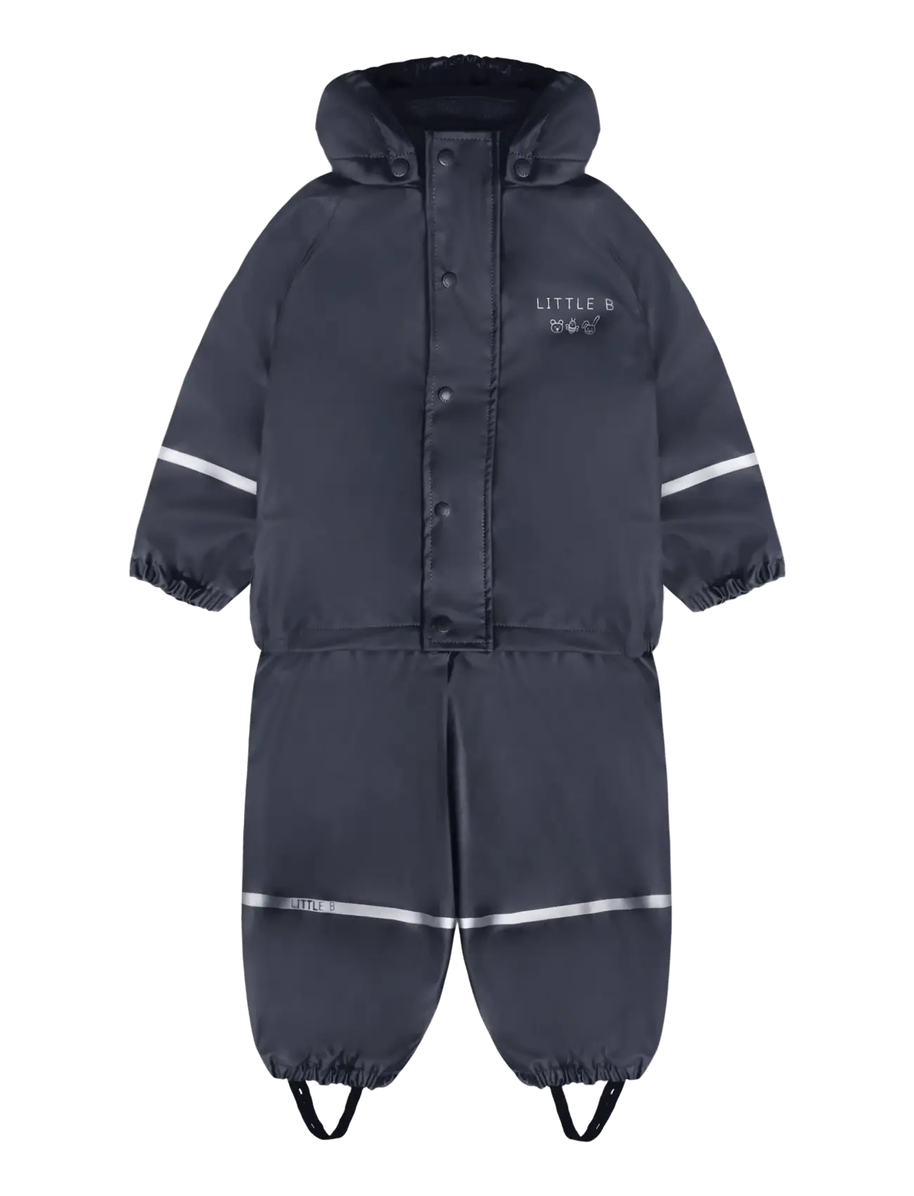Little B PU Set SOLID w. Fleece - Little B - NAVY / navy