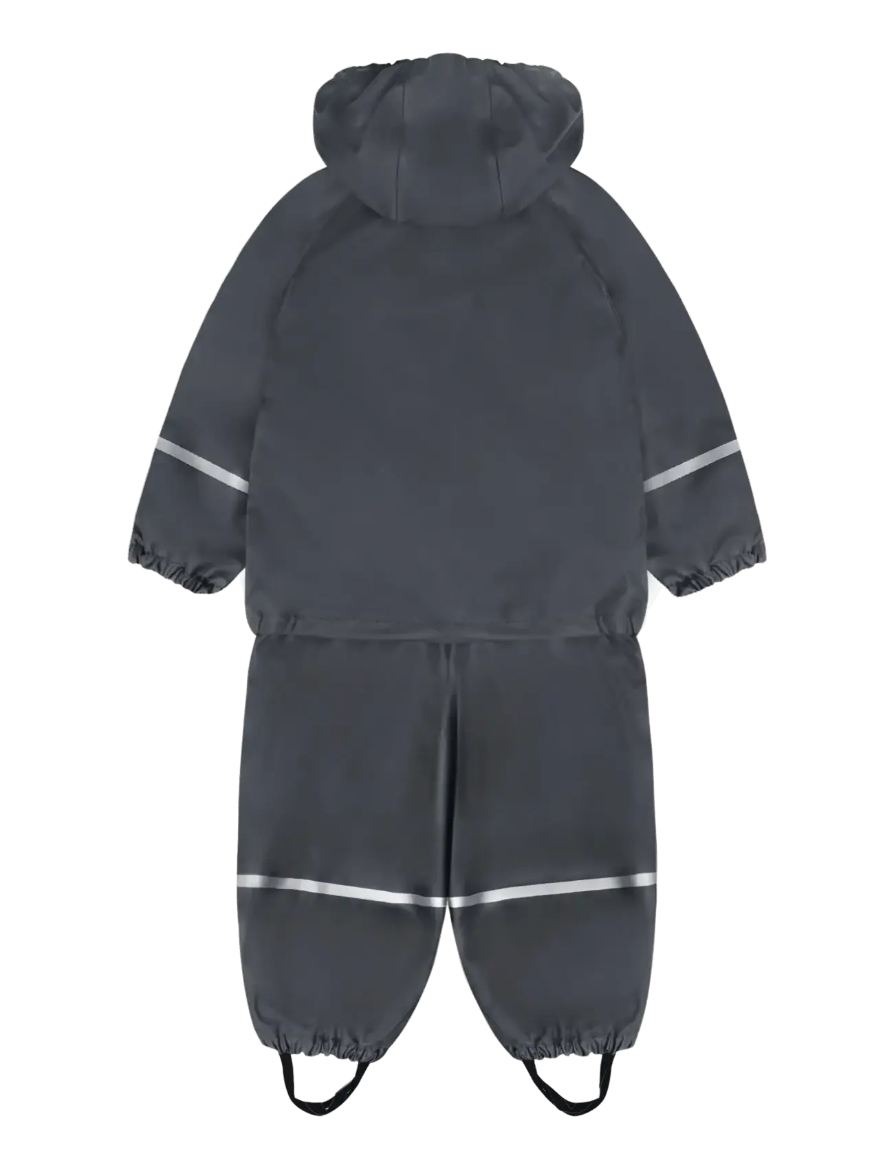 Little B - PU Set SOLID w. Fleece - fodrade regnkläder - navy - 1