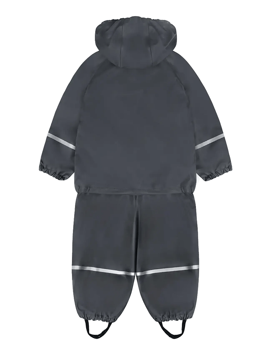 Little B - PU Set SOLID w. Fleece - gefütterte regenkleidung - navy - 1