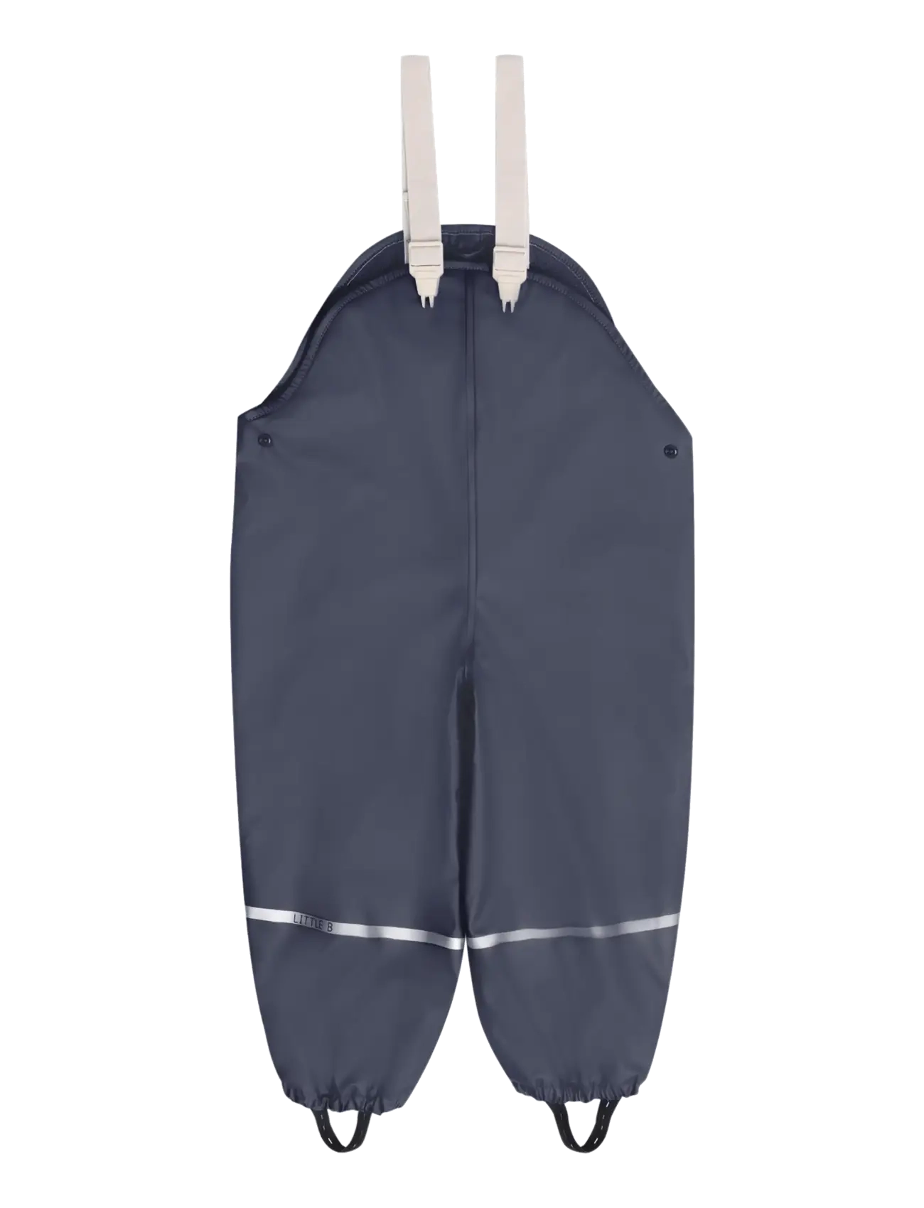 Little B - PU Set SOLID w. Fleece - fodrade regnkläder - navy - 3