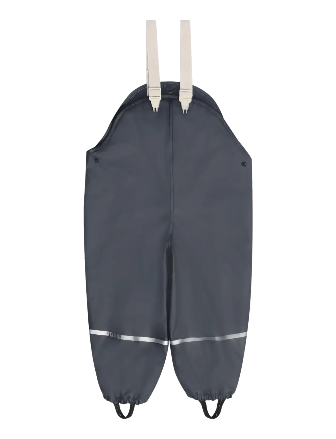 Little B - PU Set SOLID w. Fleece - fodrade regnkläder - navy - 2