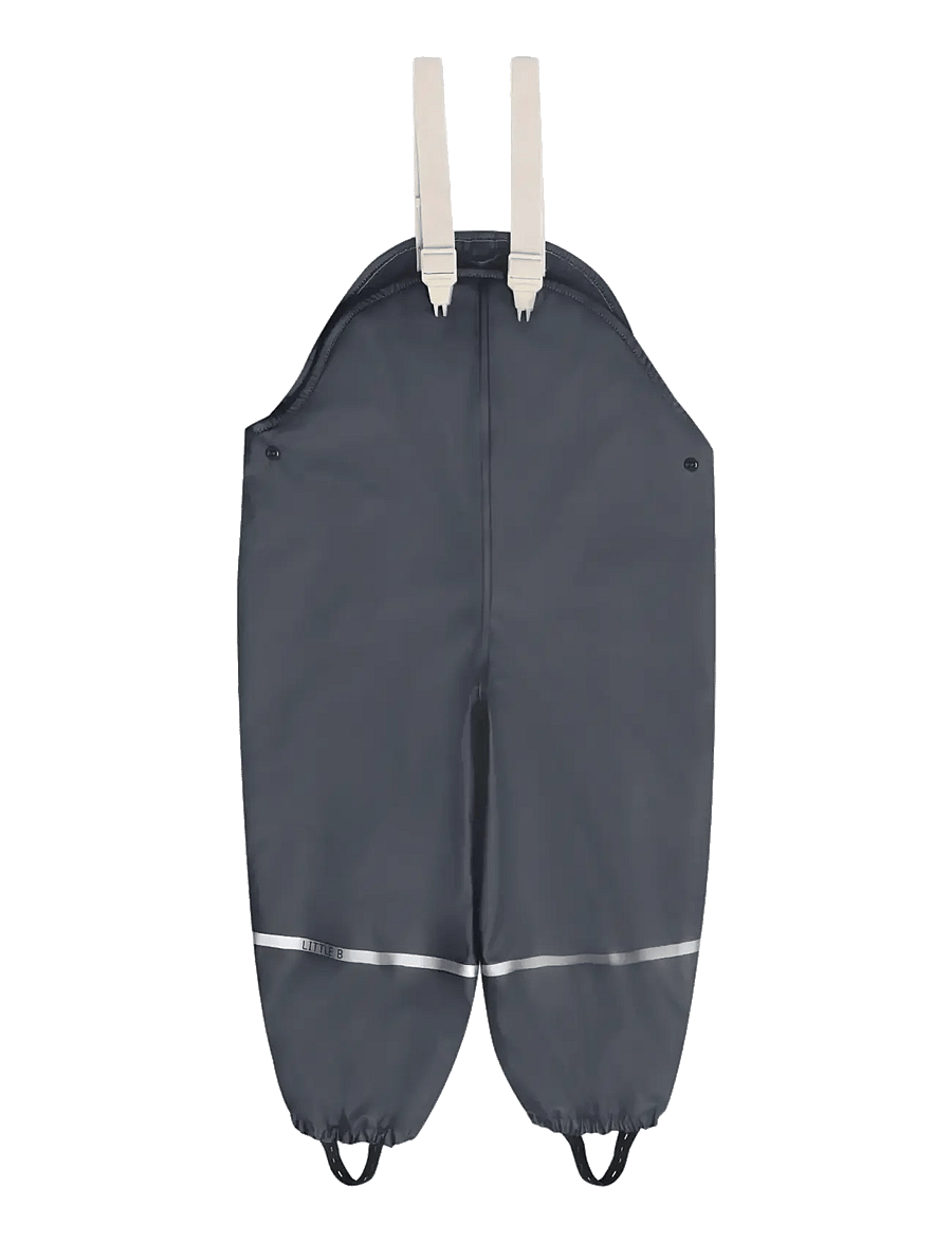Little B - PU Set SOLID w. Fleece - gefütterte regenkleidung - navy - 2
