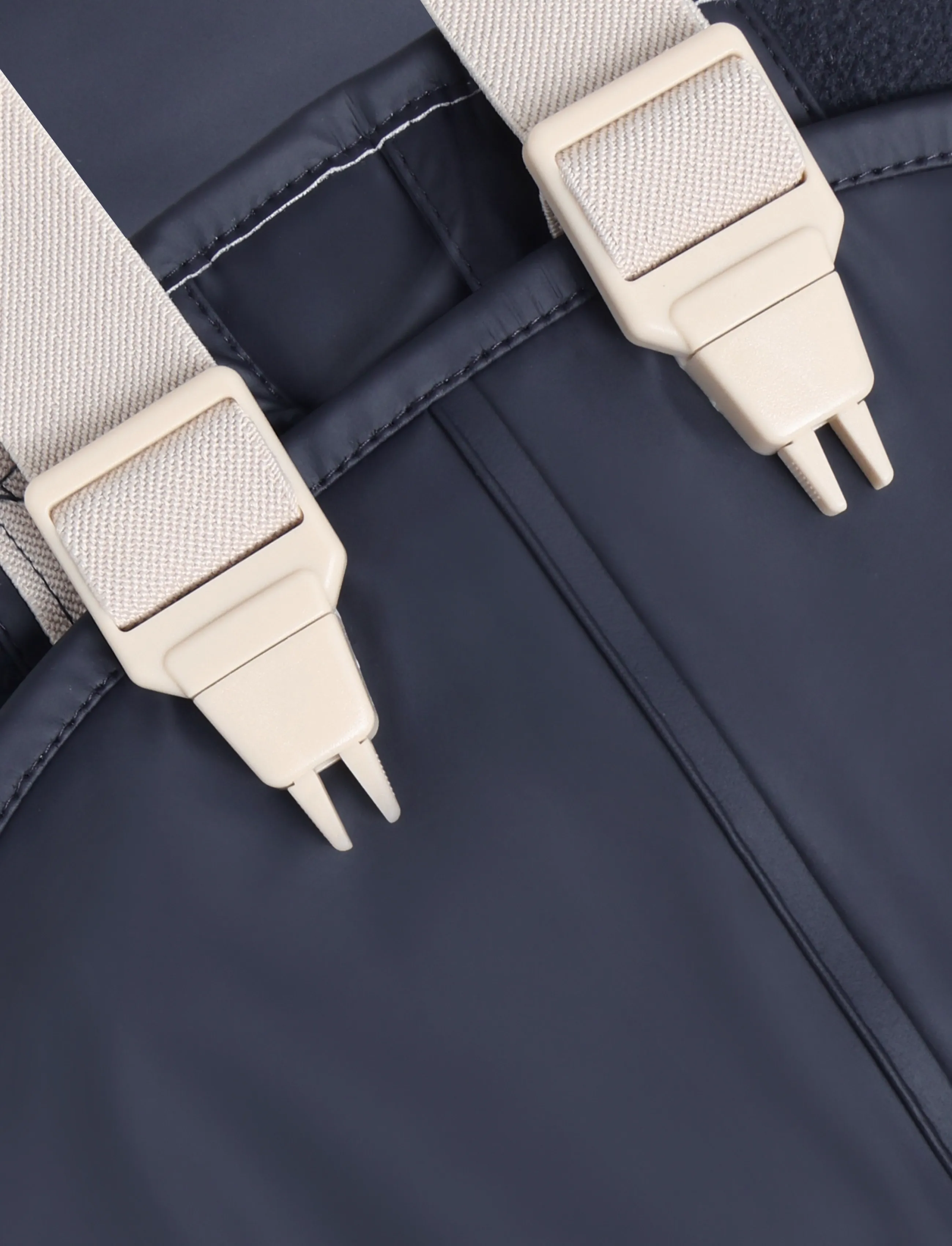 Little B - PU Set SOLID w. Fleece - fodrade regnkläder - navy - 5