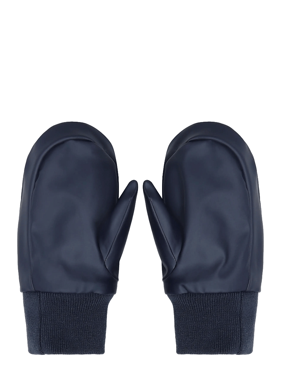Little B - PU Padded Mittens w. Fleece - regnhandsker - navy - 1