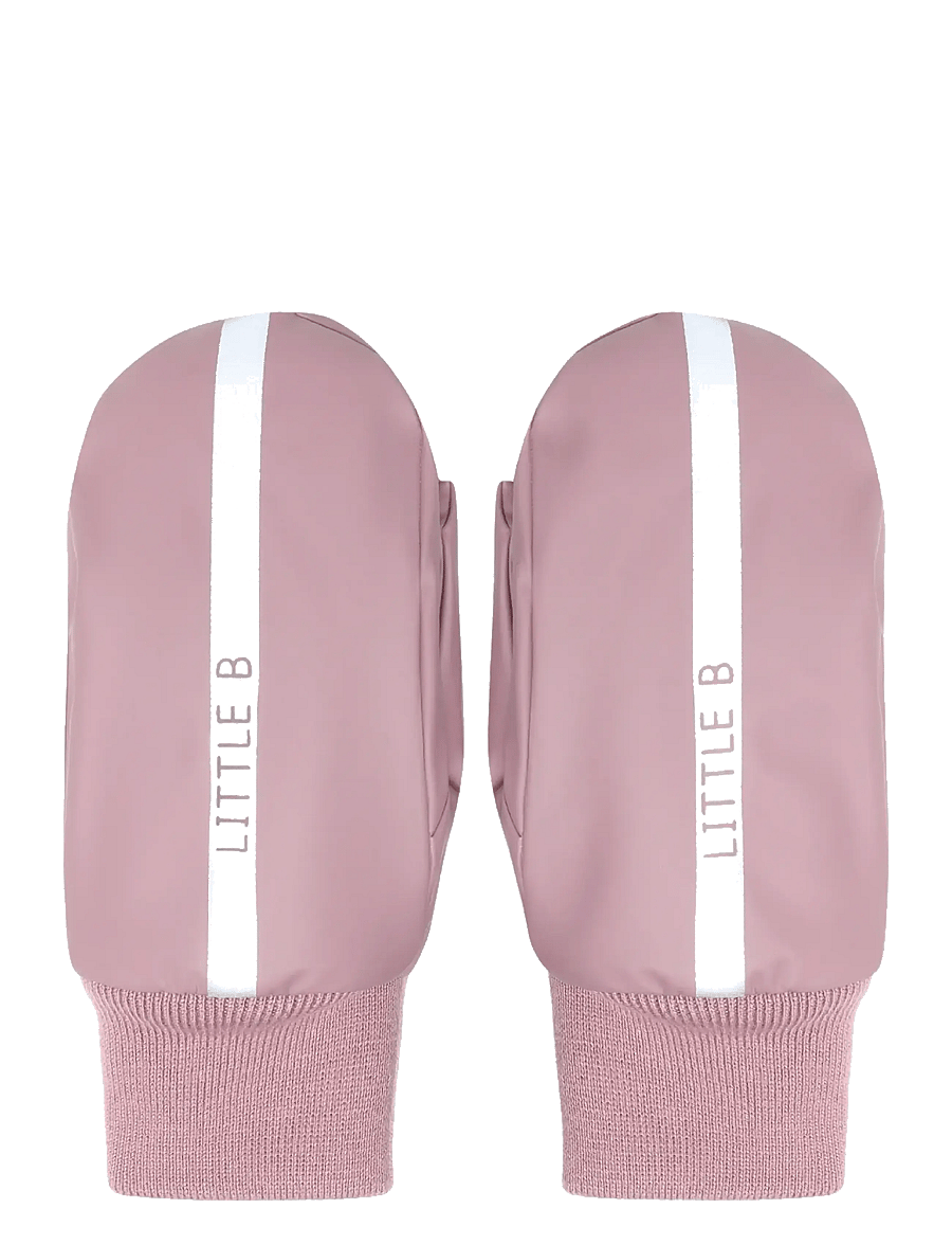 Little B - PU Padded Mittens w. Fleece - vihmakindad - wistful mauve - 0