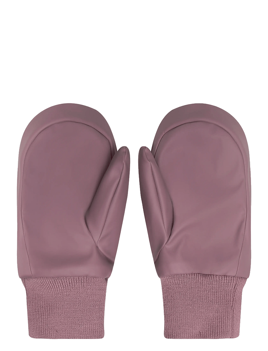 Little B - PU Padded Mittens w. Fleece - regen-handschuhe - wistful mauve - 1