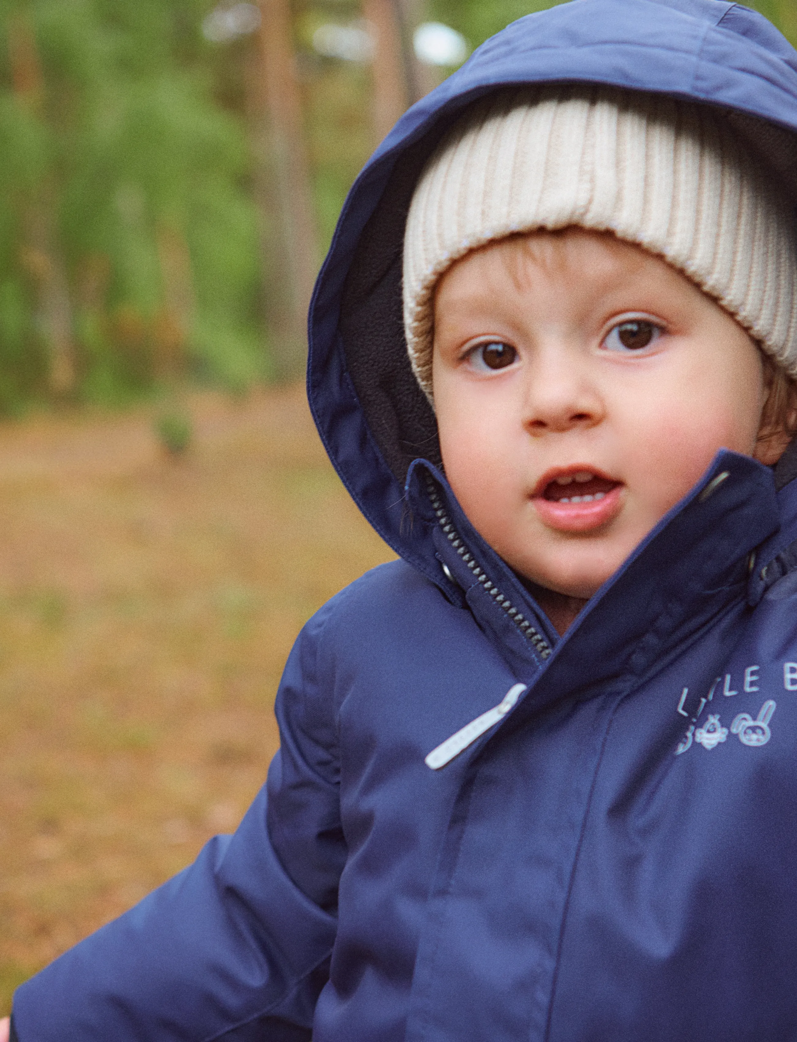 Little B Winter Jacket, 98, Navy, Jakker Og Frakker > Vinterjakker, Børn