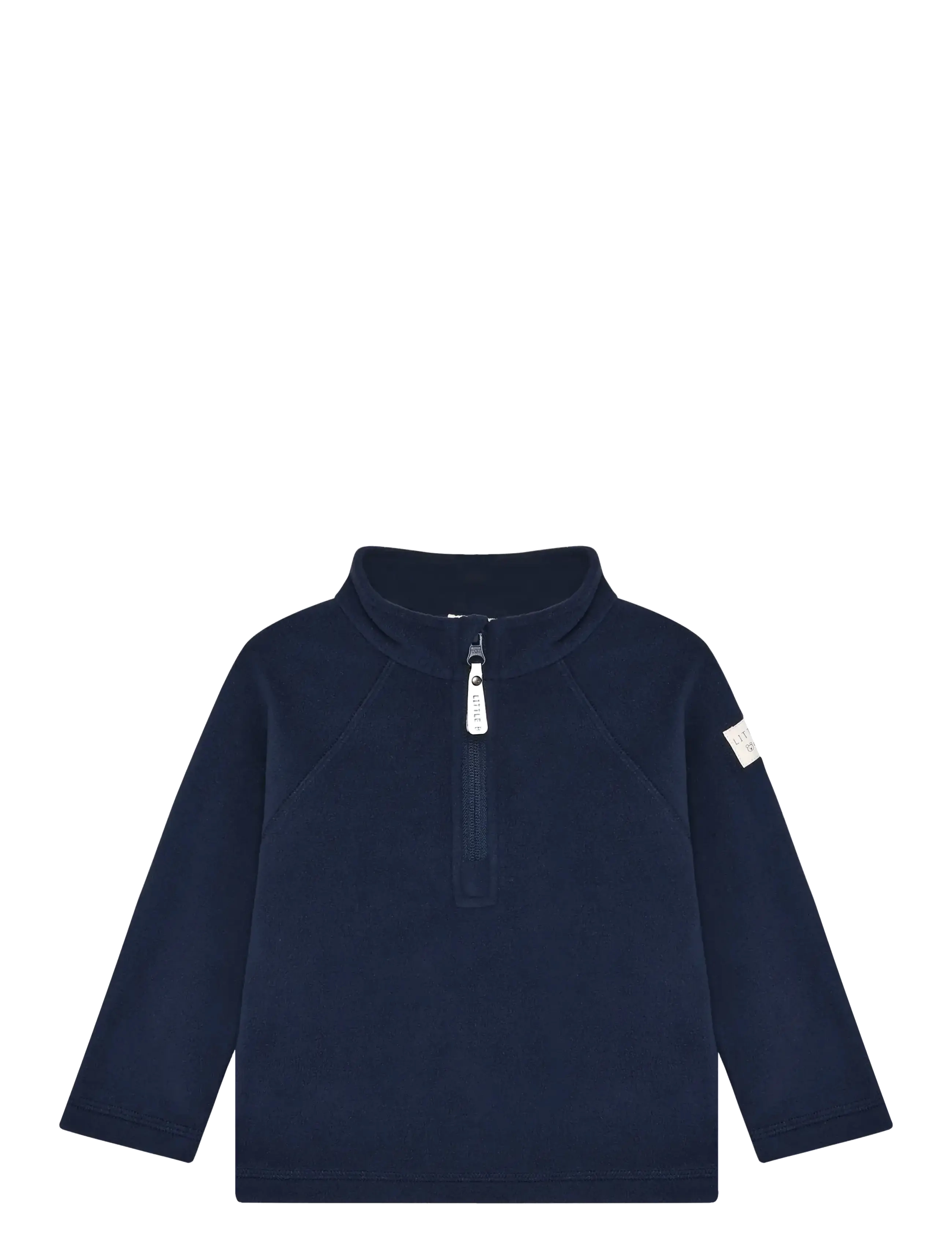 Little B Fleece Half Zip, 110, Navy, Yderbeklædning Af Fleece > Fleecejakker, Børn