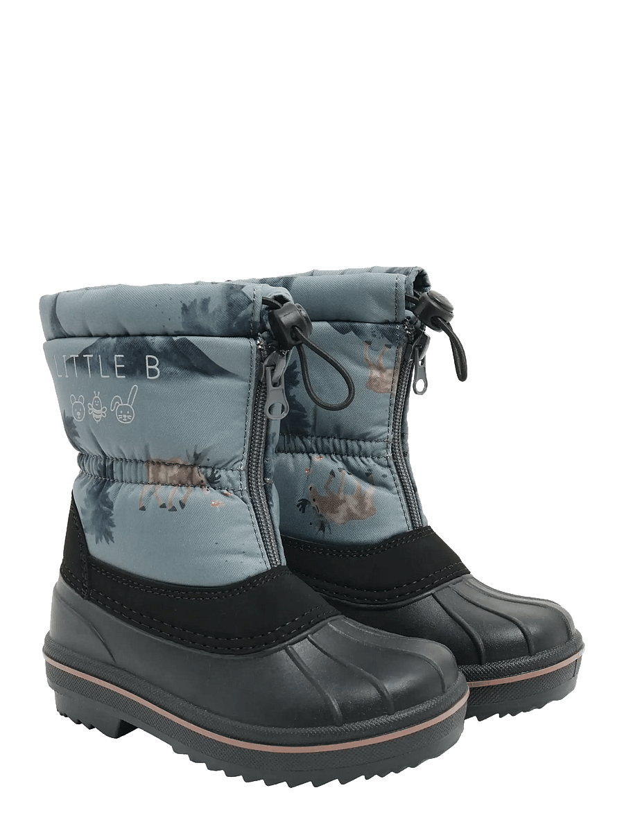 Little B - Winter Boots AOP - vinterstövlar - stormy weather - 0