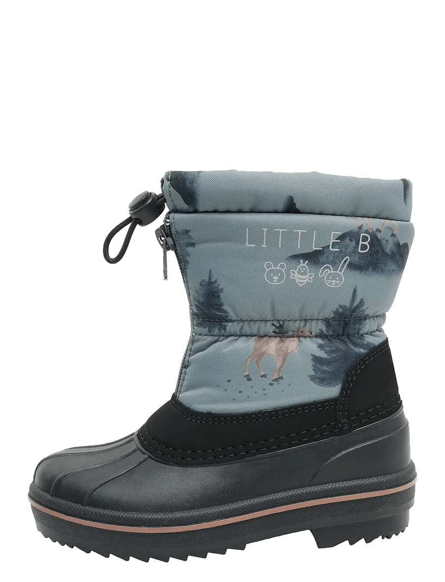 Little B - Winter Boots AOP - vinterstövlar - stormy weather - 1