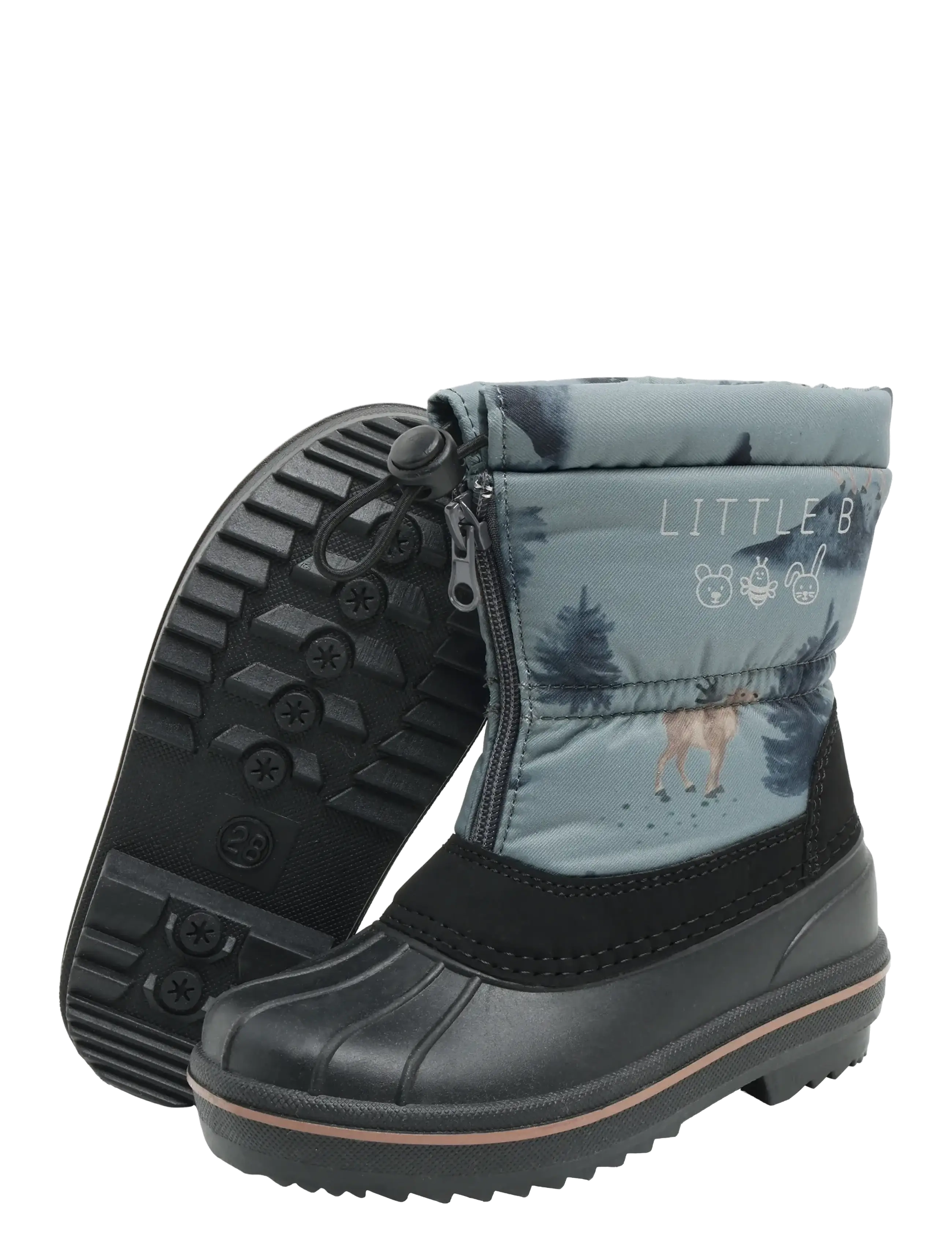 Little B - Winter Boots AOP - vinterstövlar - stormy weather - 2