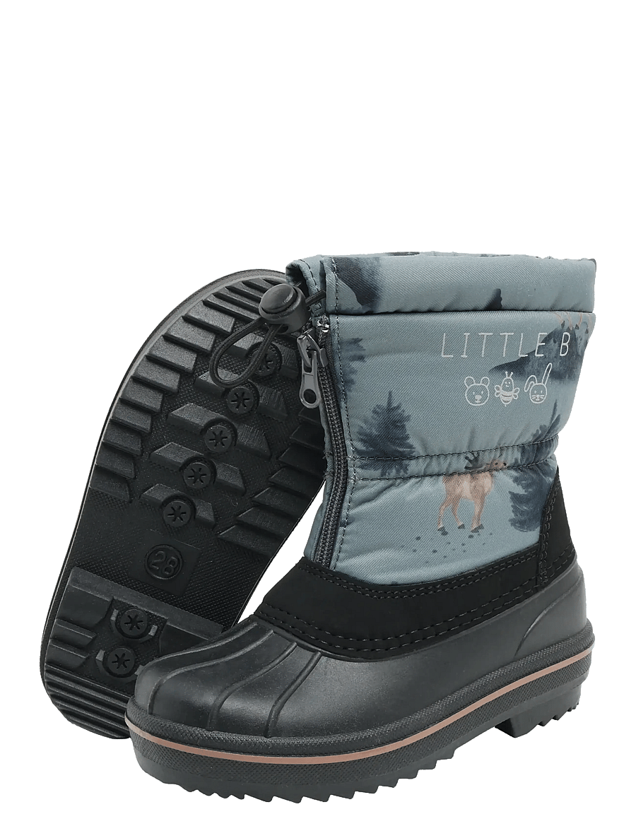 Little B - Winter Boots AOP - vinterstövlar - stormy weather - 2