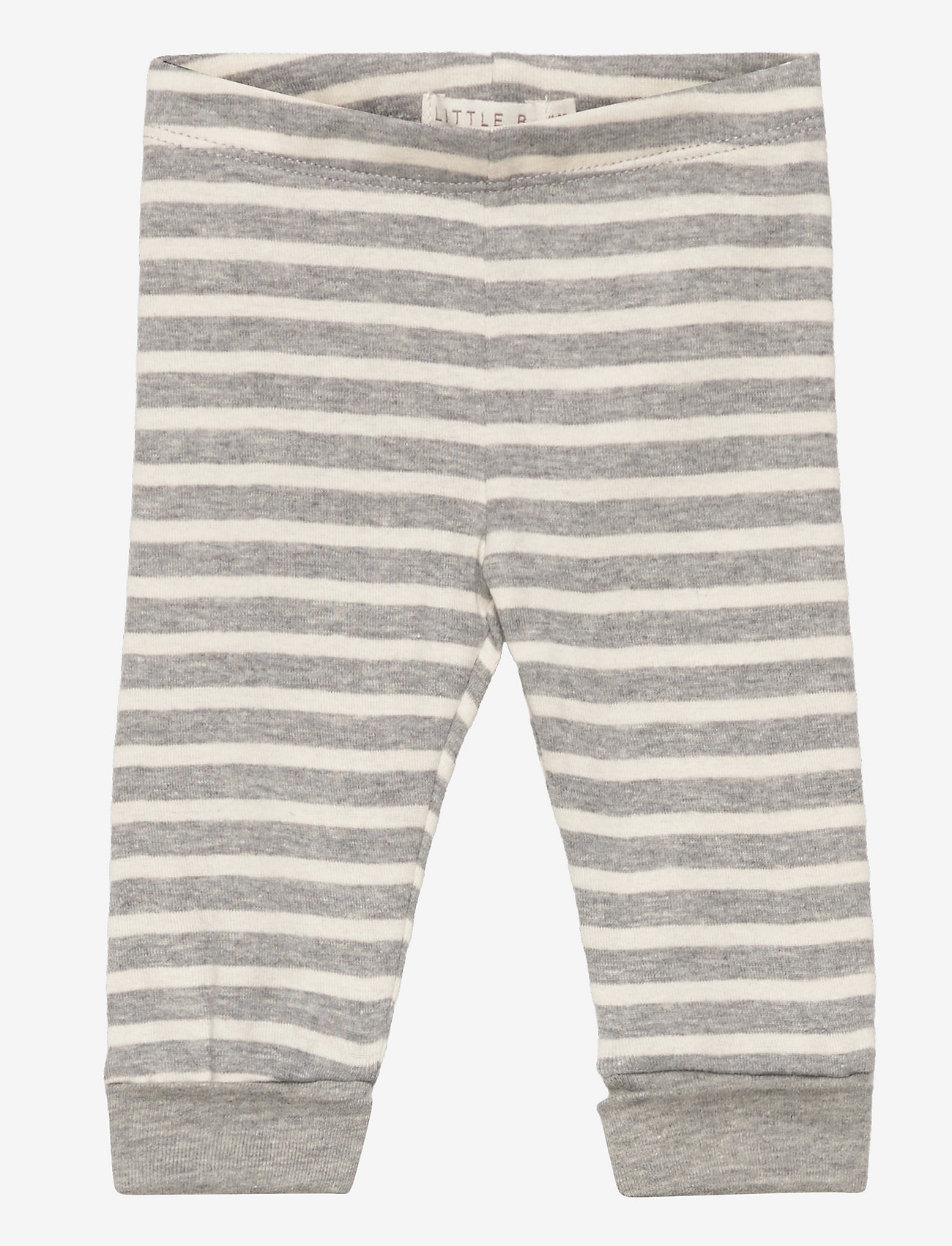 Little B - Leggings cotton - apatinės dalies apranga - light grey stripe - 0