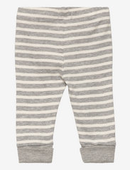 Little B - Leggings cotton - timpės - light grey stripe - 1