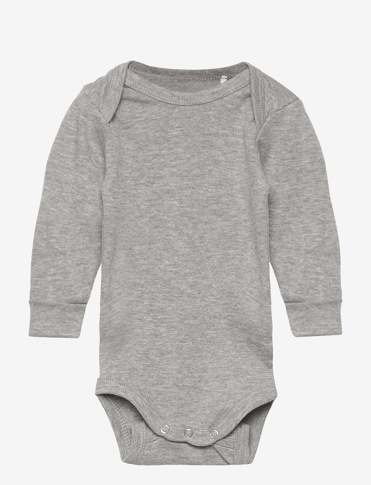 Little B - Baby body long sleeve cotton - långärmade - light grey melange - 1