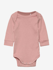 Baby body long sleeve cotton - POWDER ROSE