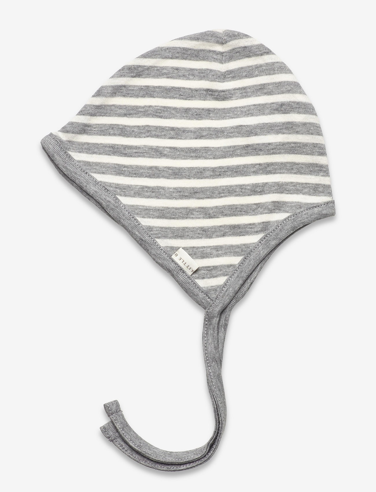 Little B - Baby hat cotton - vauvojen hatut - light grey stripe - 1