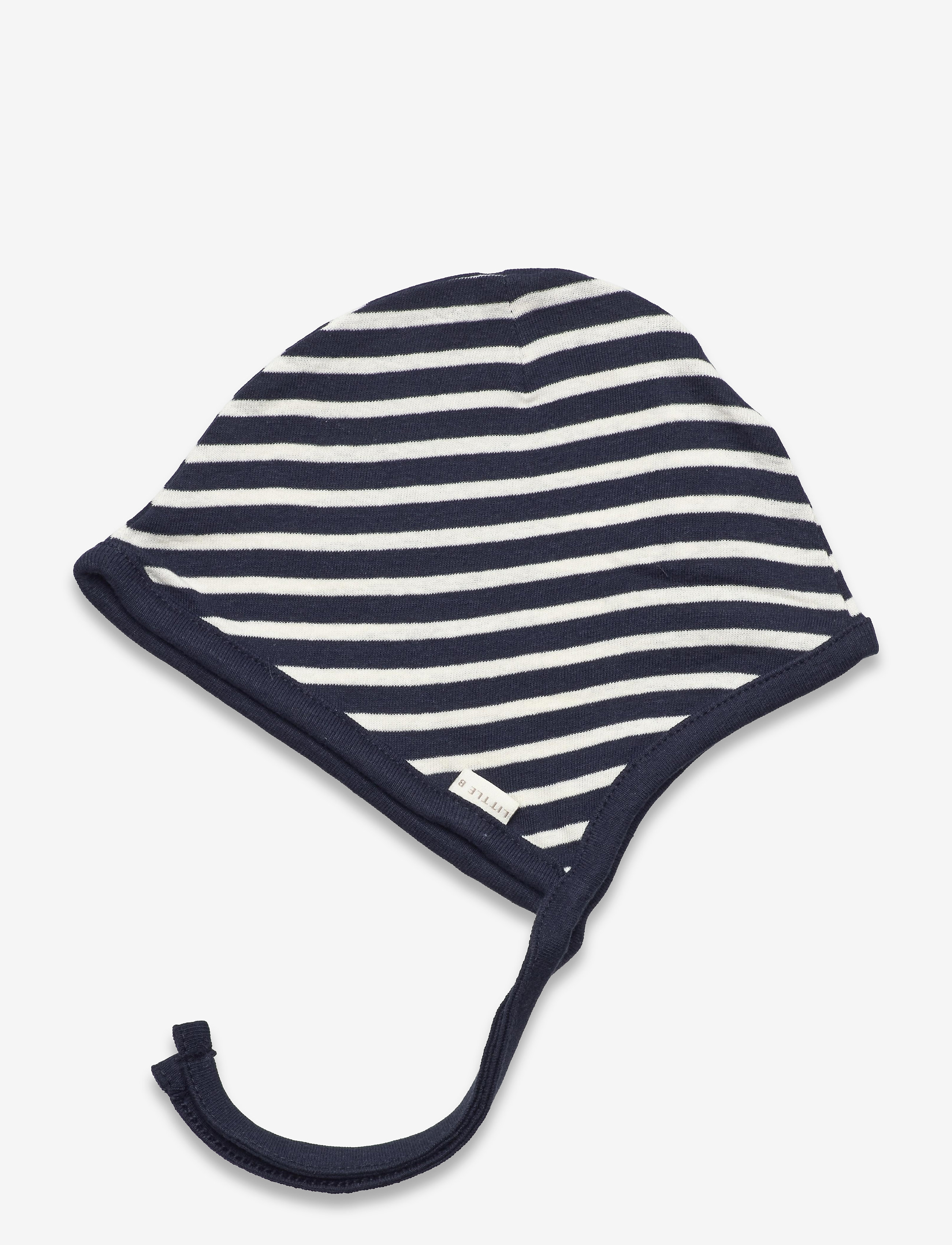 Little B - Baby hat cotton - zubehör - navy ivory stripe - 1