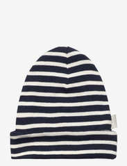 Little B - Baby hat cotton - lowest prices - navy ivory stripe - 0