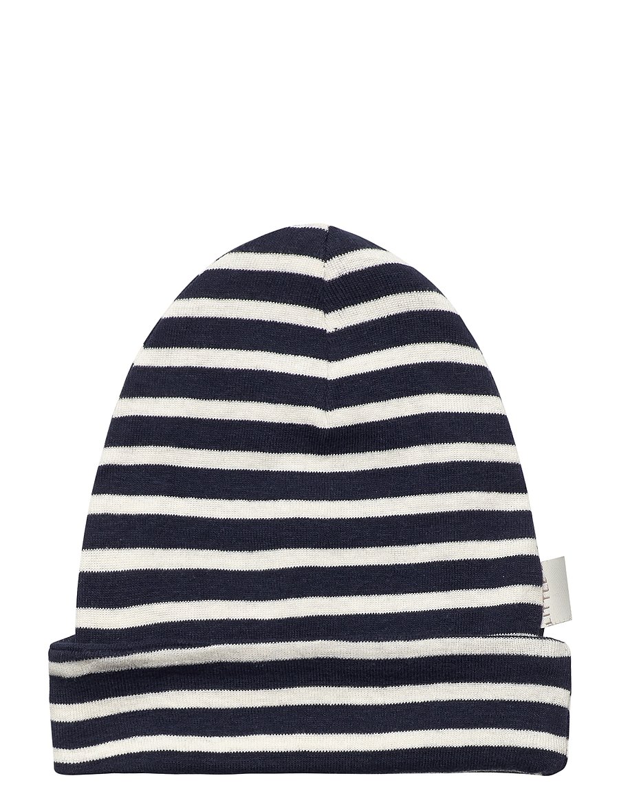 Little B - Baby hat cotton - aksesuarai - navy ivory stripe - 0