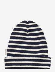 Little B - Baby hat cotton - laveste priser - navy ivory stripe - 1