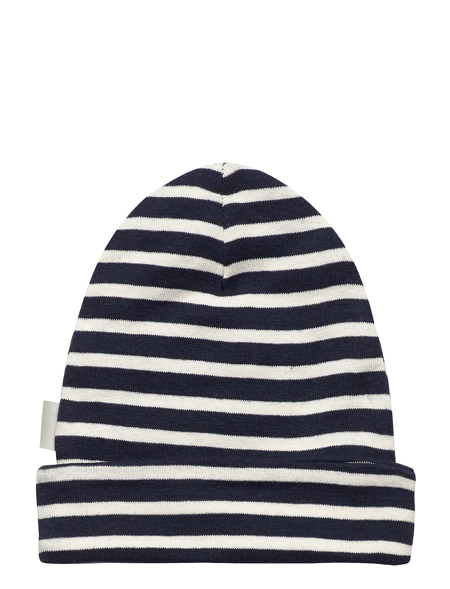 Little B - Baby hat cotton - aksesuarai - navy ivory stripe - 1