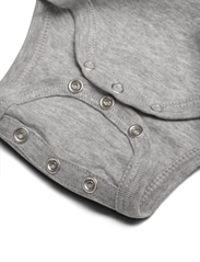 Little B - Baby body short sleeve cotton - trumpomis rankovėmis - light grey melange - 2