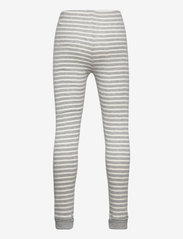 Little B - Leggings cotton - timpės - light grey stripe - 1