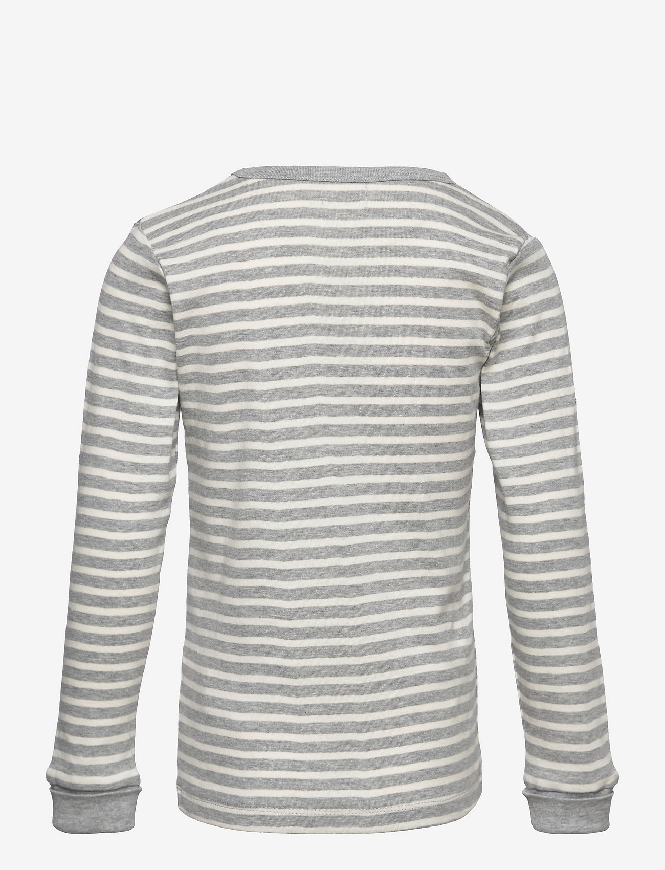 Little B - T-shirt long sleeve cotton - long-sleeved - light grey stripe - 1