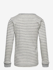 Little B - T-shirt long sleeve cotton - marškinėliai ilgomis rankovėmis - light grey stripe - 2
