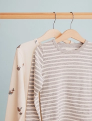 Little B - T-shirt long sleeve cotton - marškinėliai ilgomis rankovėmis - light grey stripe - 0