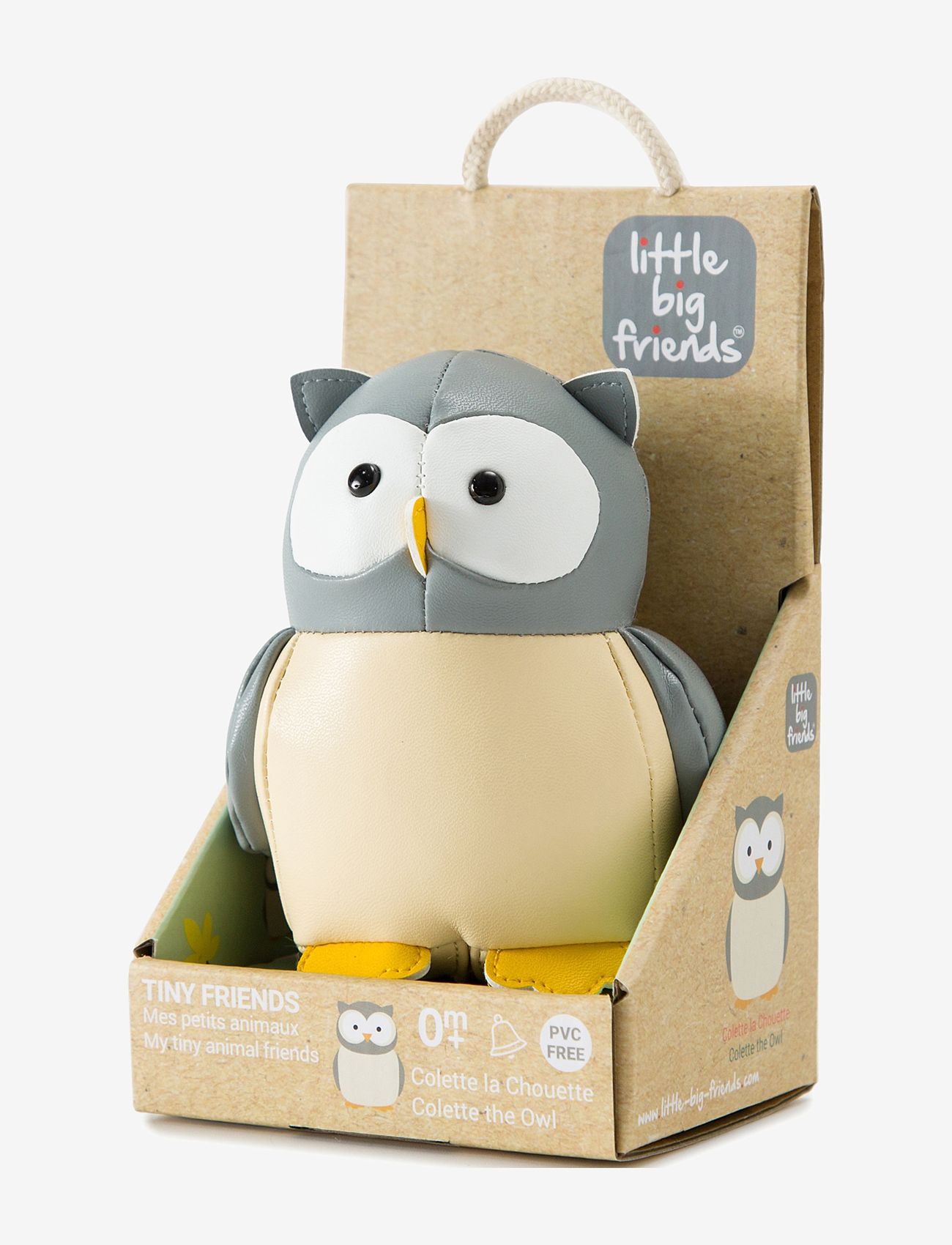 Little big friends - Tiny Friends - Colette the Owl - tøjdyr - grey - 3