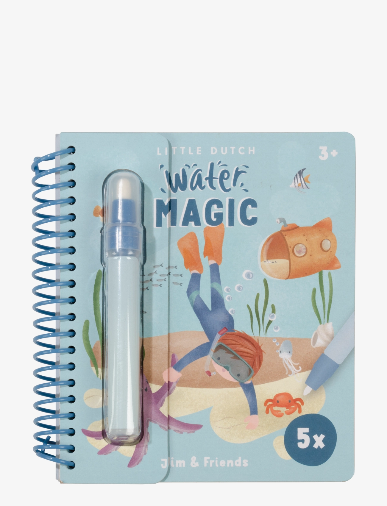 Little Dutch Little Dutch - Magisk Vandmalebog Jim & Friends - Male- & kreabøger - BLUE / multi