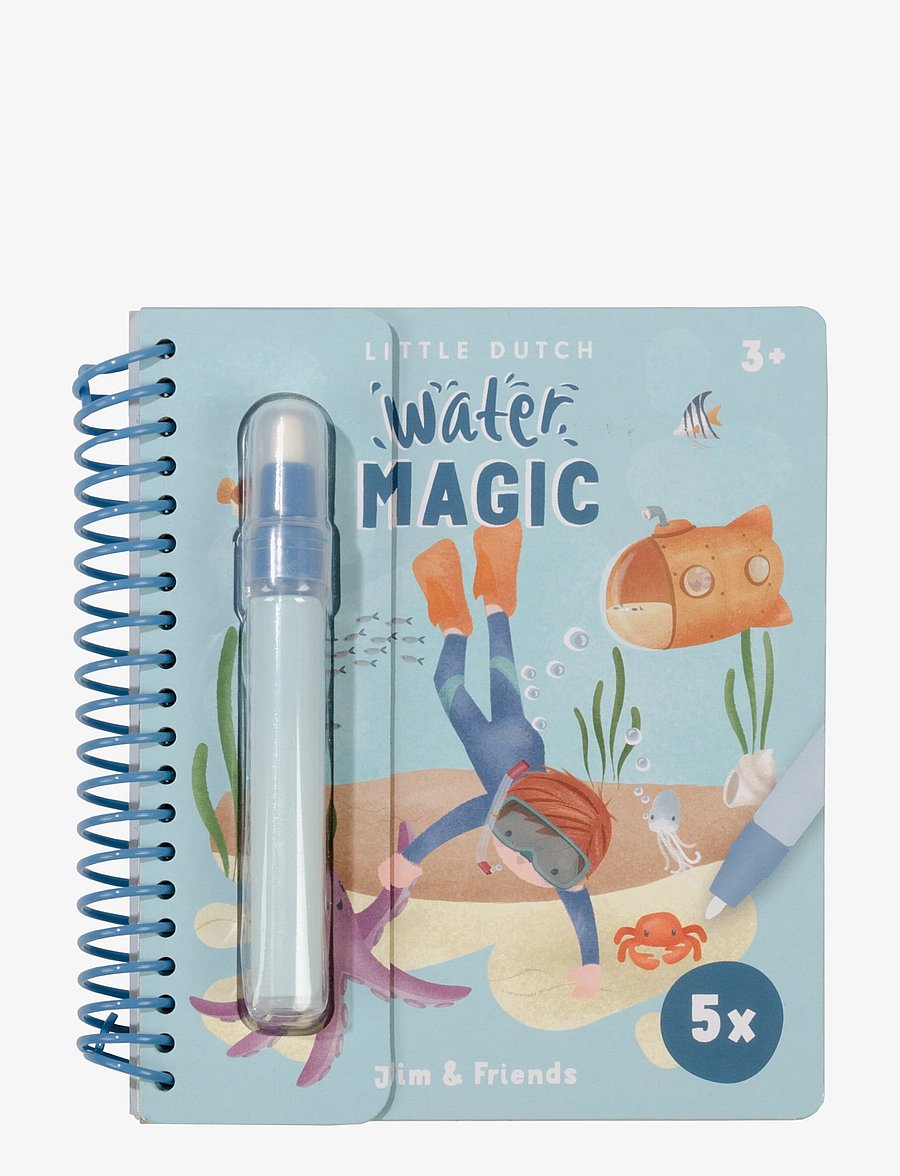 Little Dutch - Little Dutch - Water Reveal Book Jim & Friends - målar- & pysselböcker - blue - 1