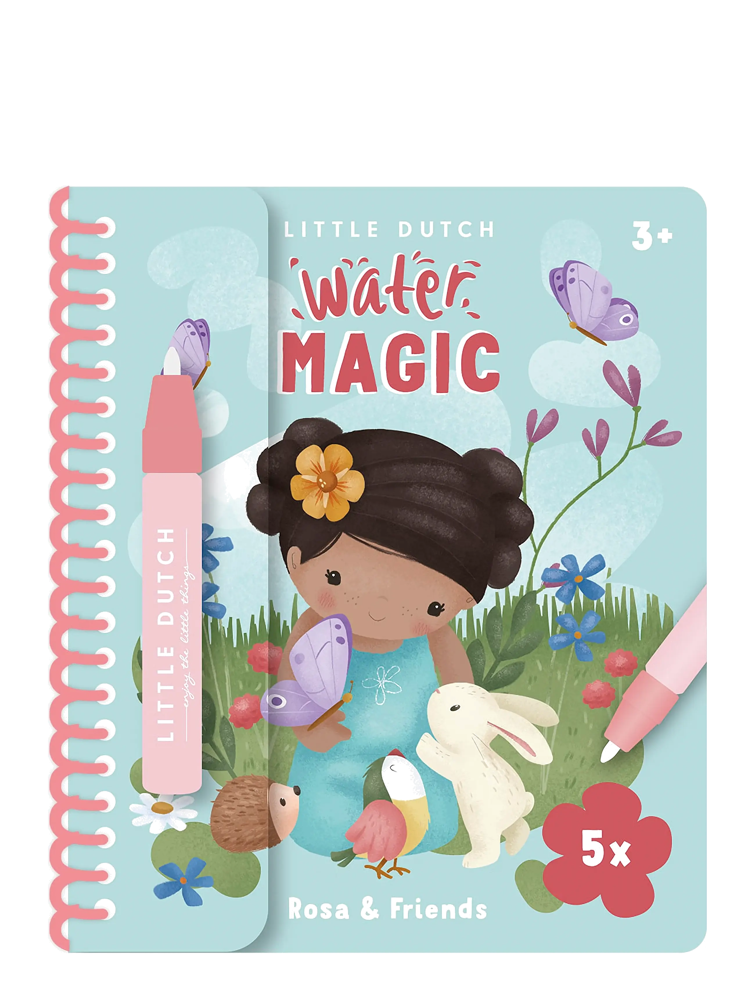Little Dutch Little Dutch - Magisk Vandmalebog Rosa & Friends - Male- & kreabøger - PINK / pink/rose