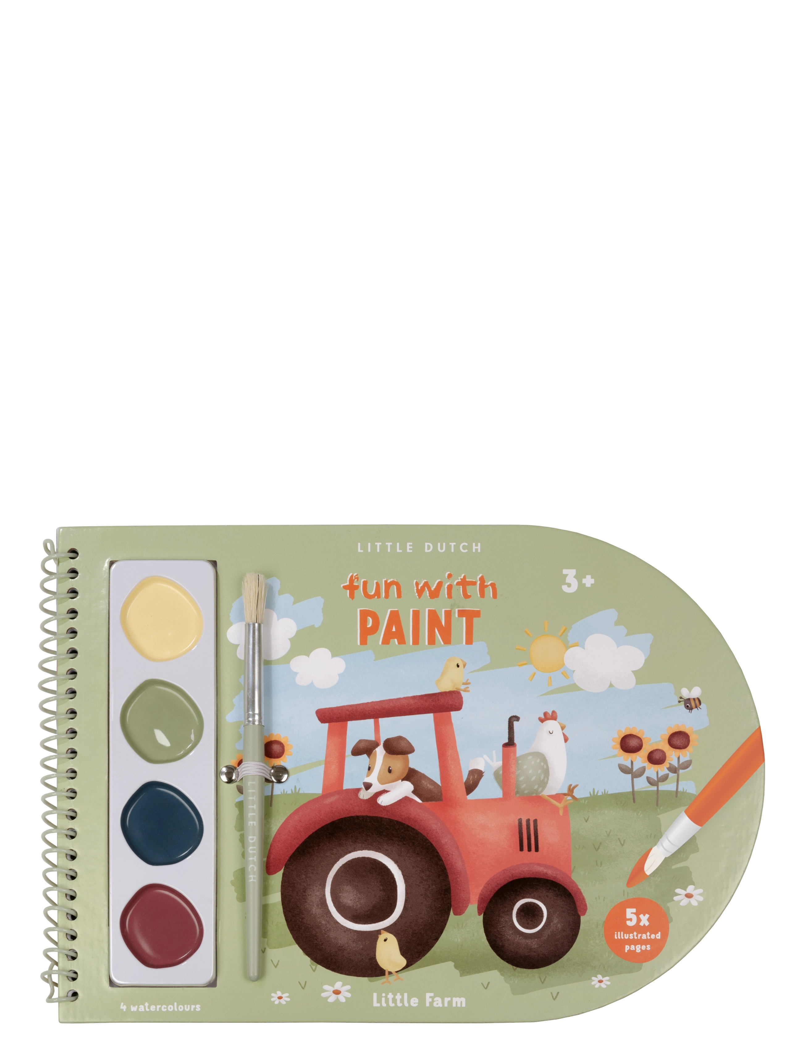 Little Dutch - Vandfarve malebog Little Farm - GREEN