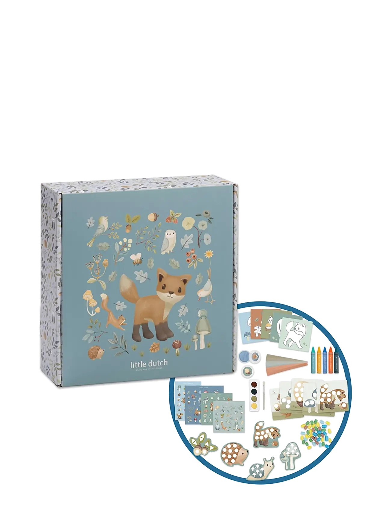 Little Dutch - Creativity box - Forest Friends - målar- & pysselböcker - blue - 4