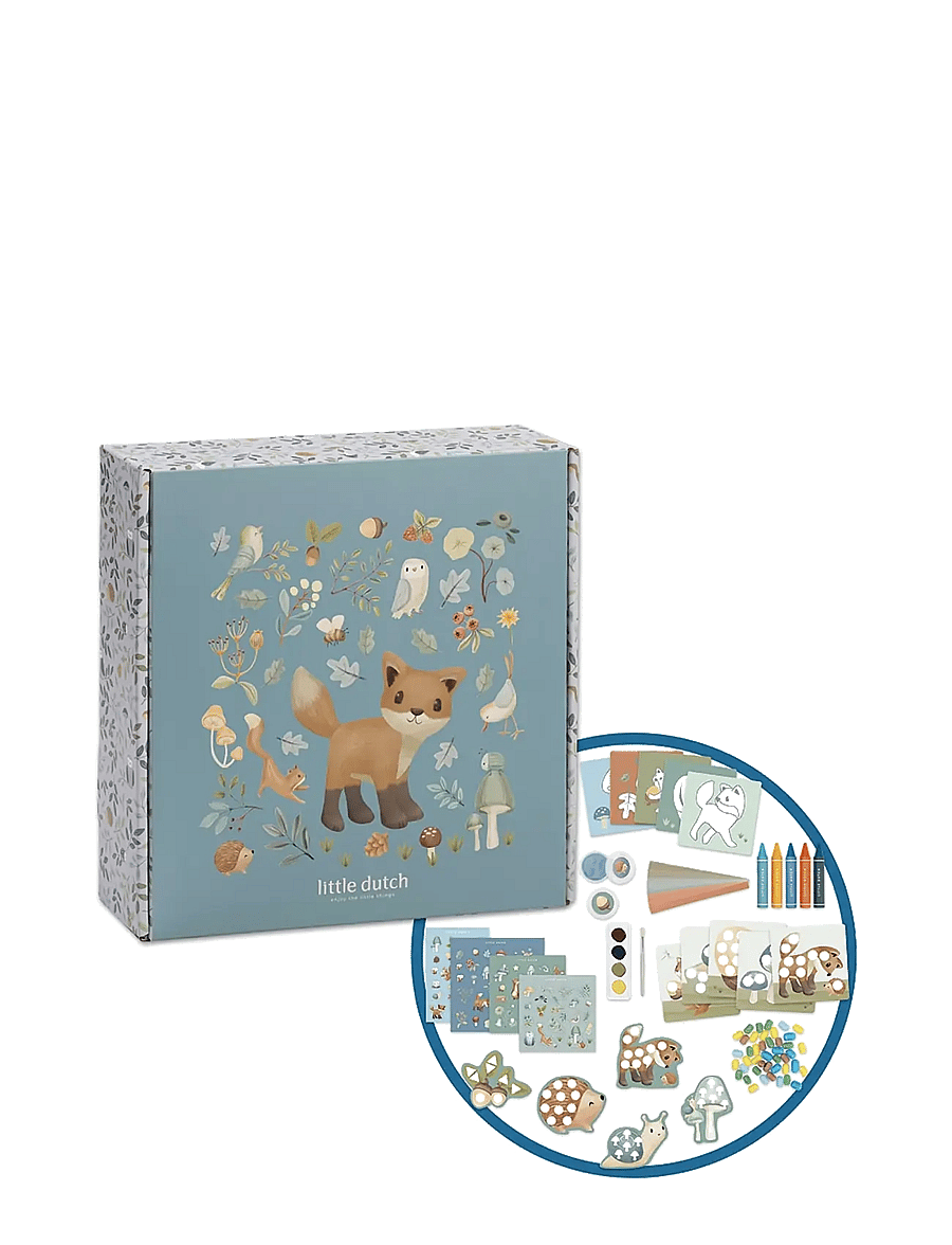Little Dutch - Creativity box - Forest Friends - målar- & pysselböcker - blue - 4