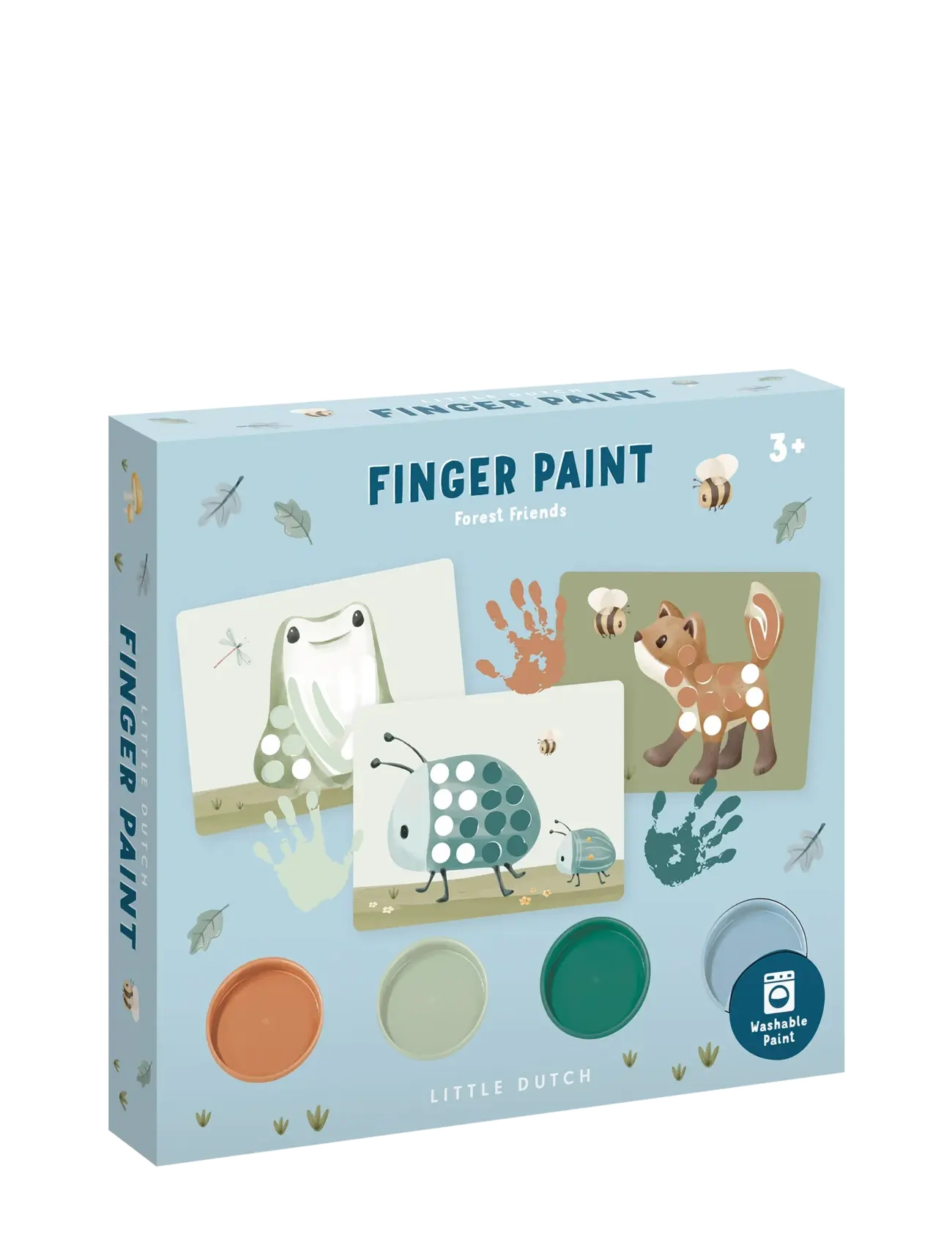 Little Dutch - Fingerpaint Set Forest Friends, Børn, Coloring & Craft Books, Multi/mønstret, Str: ONE SIZE