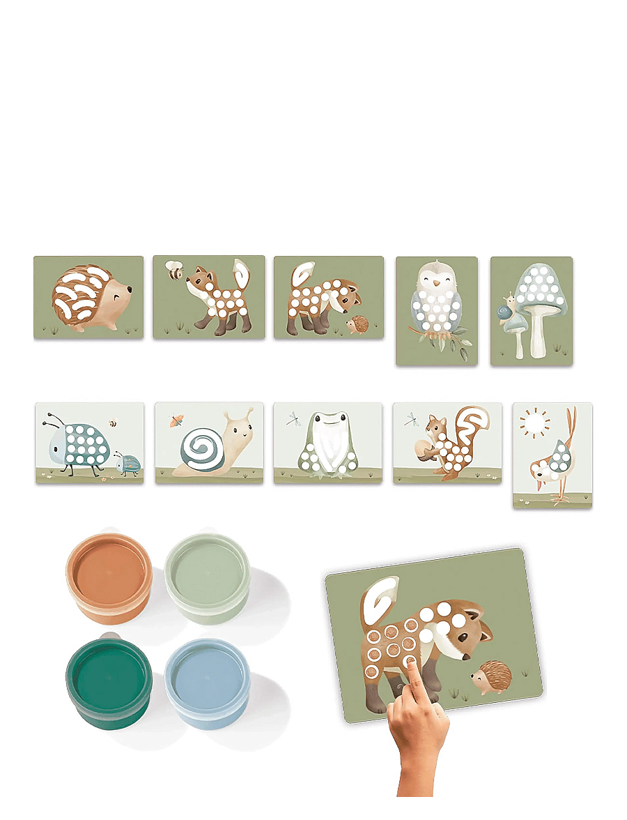 Little Dutch - Little Dutch - Fingerpaint set - Forest Friends - male- & kreabøger - multi - 1