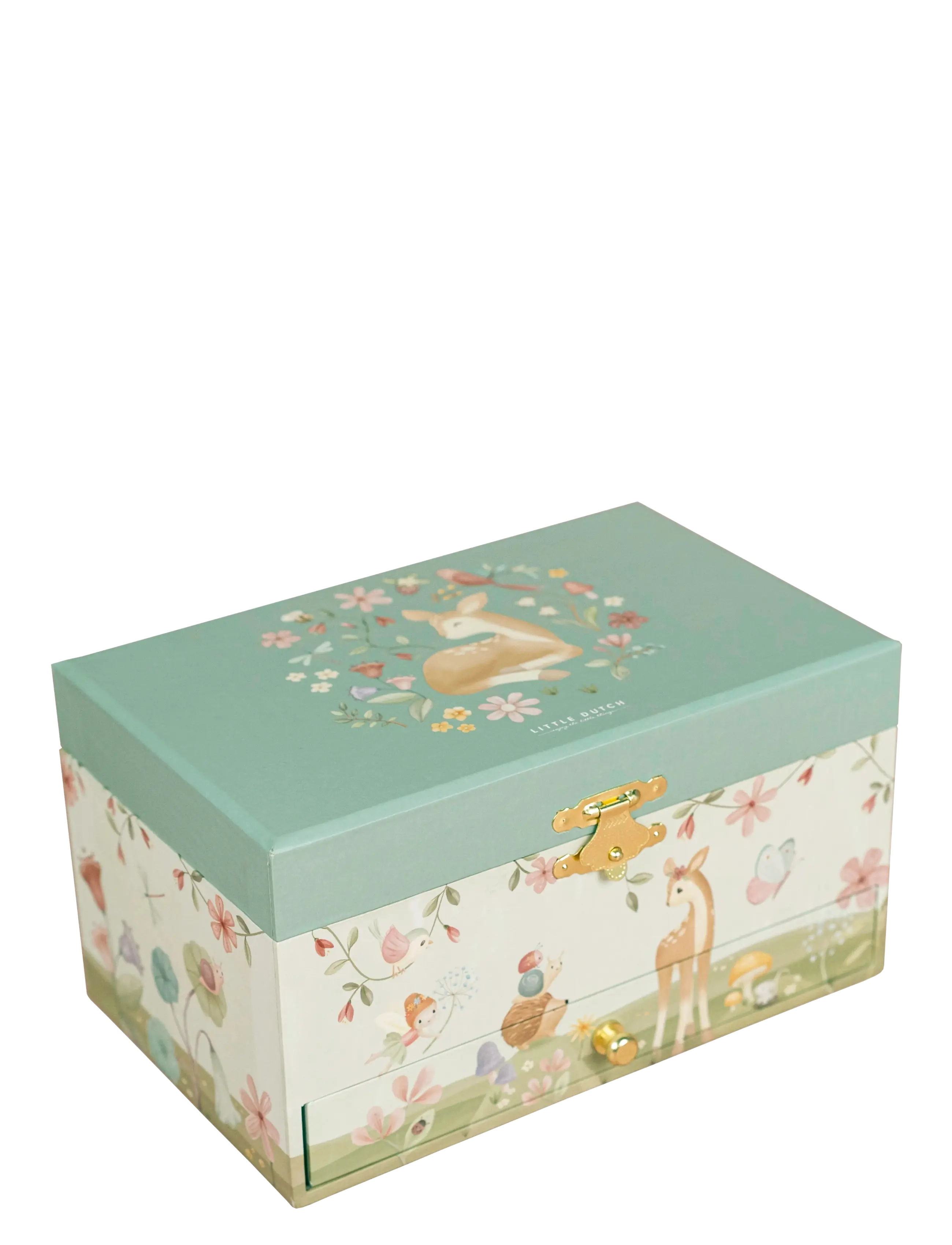 Little Dutch - Little Dutch Jewellerybox Deer Forest Friends - smykkeskrin - green - 2