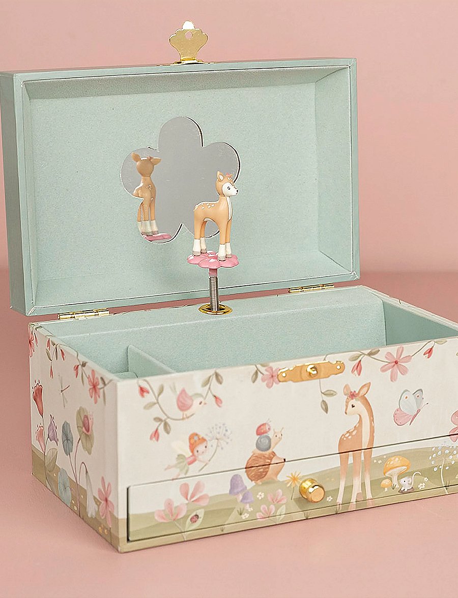 Little Dutch - Little Dutch Jewellerybox Deer Forest Friends - smyckeskrin - green - 0