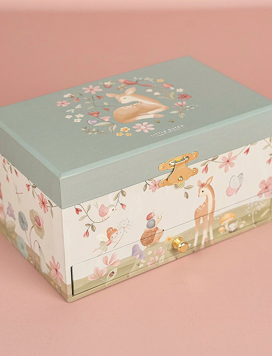 Little Dutch - Little Dutch Jewellerybox Deer Forest Friends - smyckeskrin - green - 3