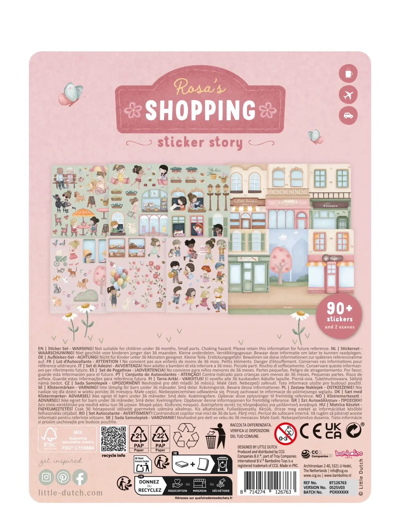 Little Dutch - Sticker story Rosa - klistermärken - pink - 2