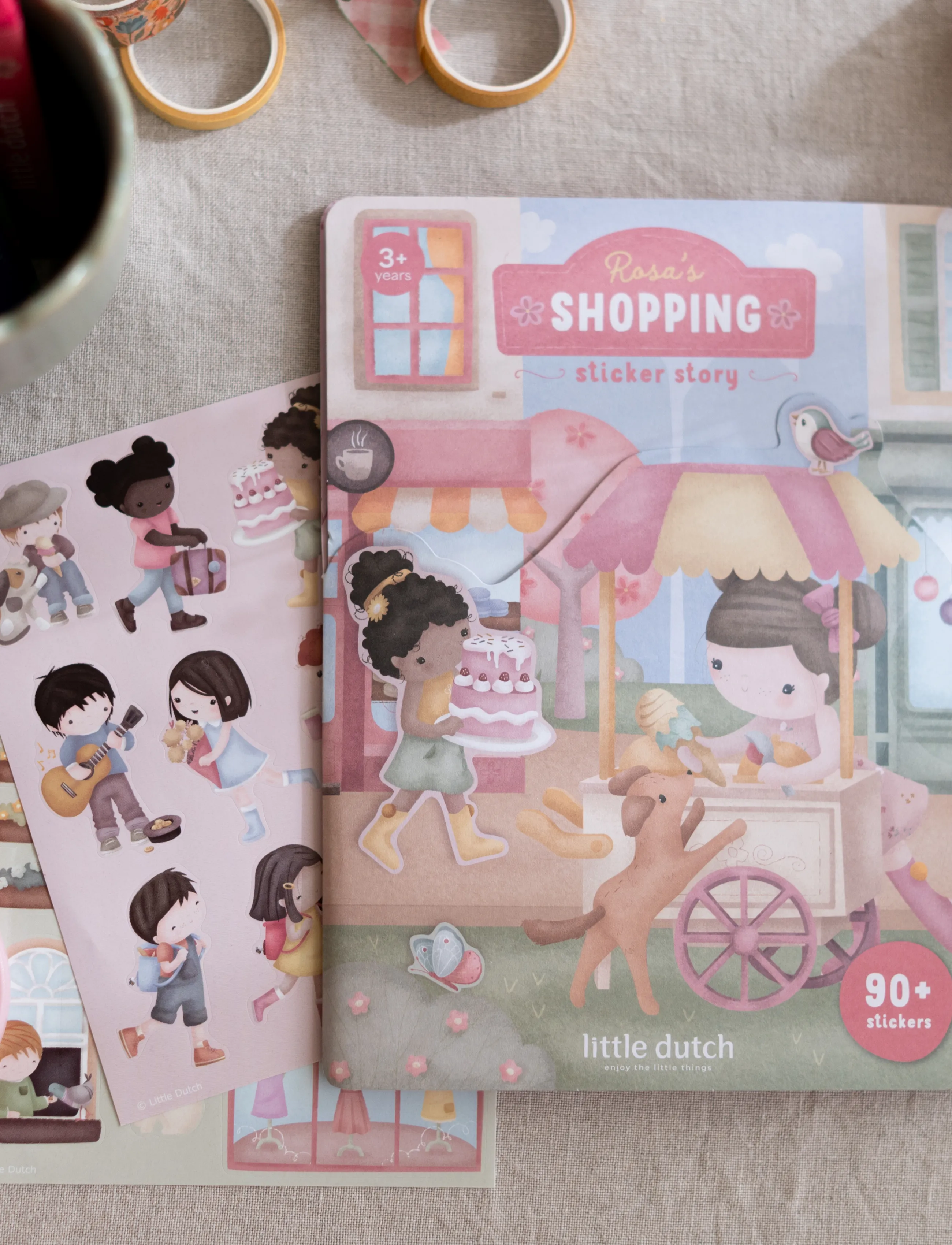 Little Dutch Sticker Story Rosa, Børn, Stickers, Pink, Str: ONE SIZE