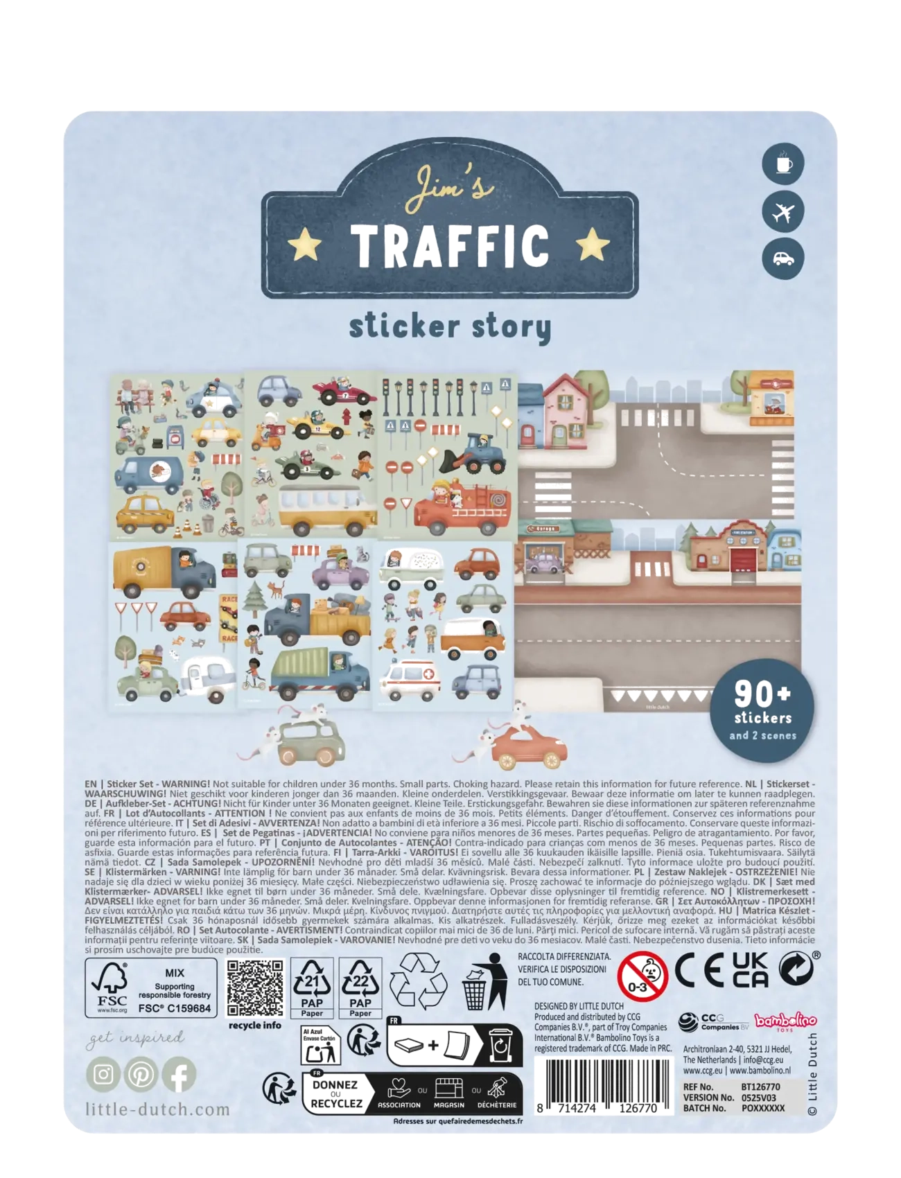 Little Dutch - Sticker story Jim - klistermærker - blue - 2