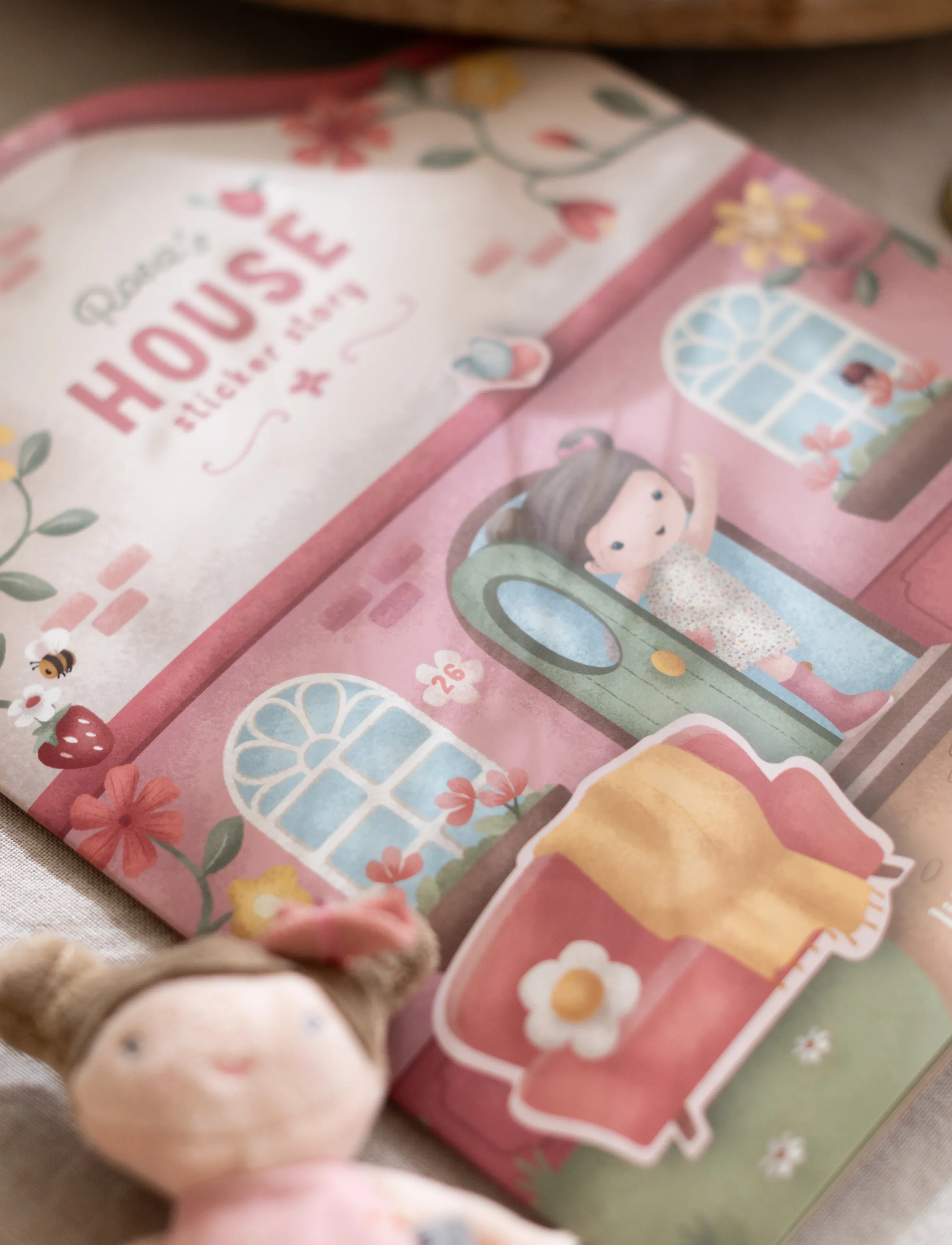 Little Dutch Re-Usable Sticker Booklet Rosa, One Size, Pink, Håndværk > Klistermærker, Børn