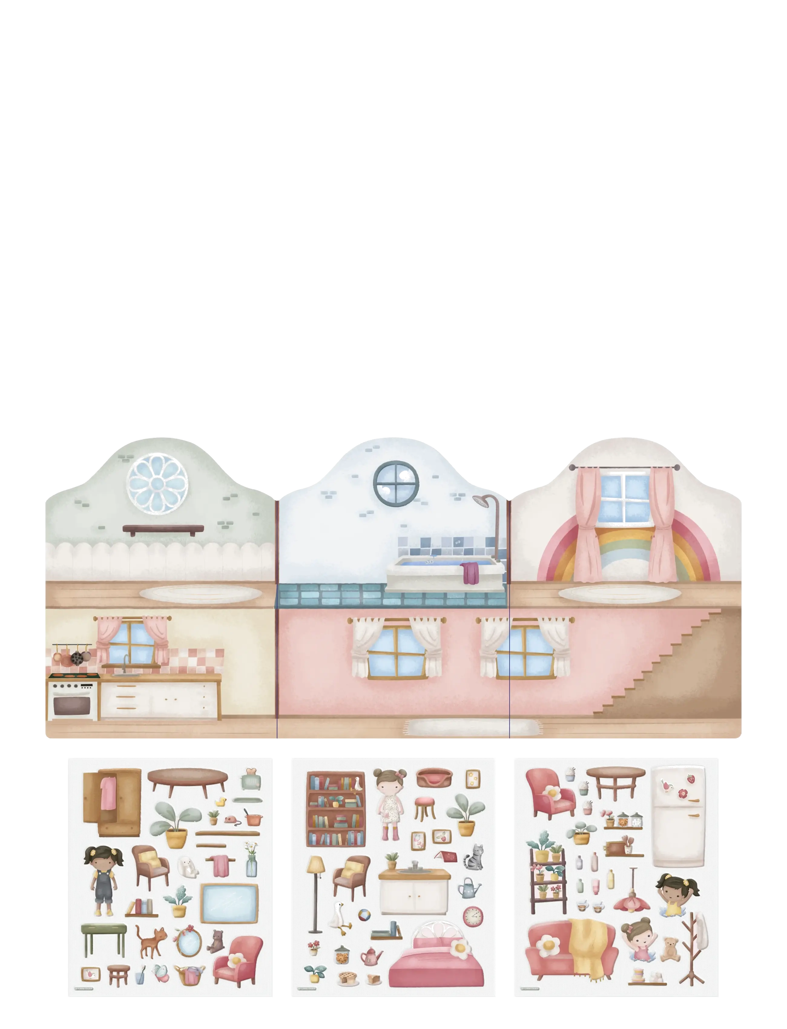 Little Dutch - Re-usable Sticker Booklet Rosa - klistermärken - pink - 3